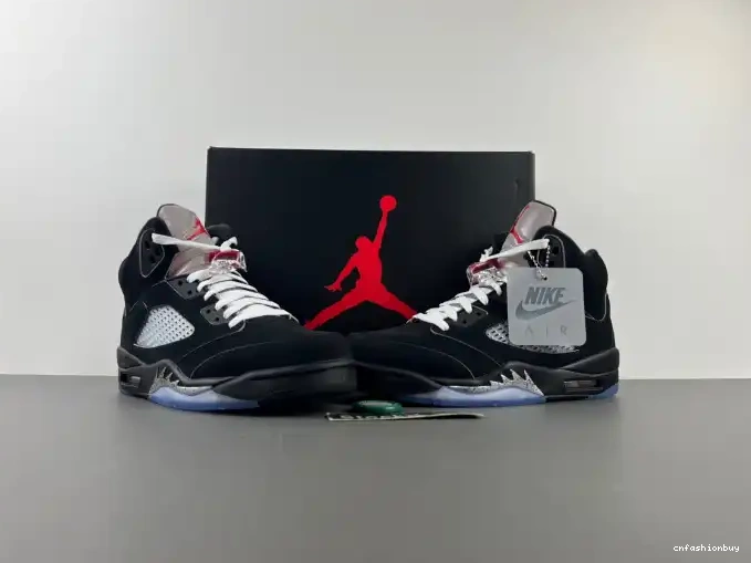 Reimagined HF3975-001 Metallic Jordan Air 5 Black 0427